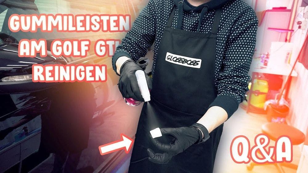 Gummileisten am Golf GTI reinigen